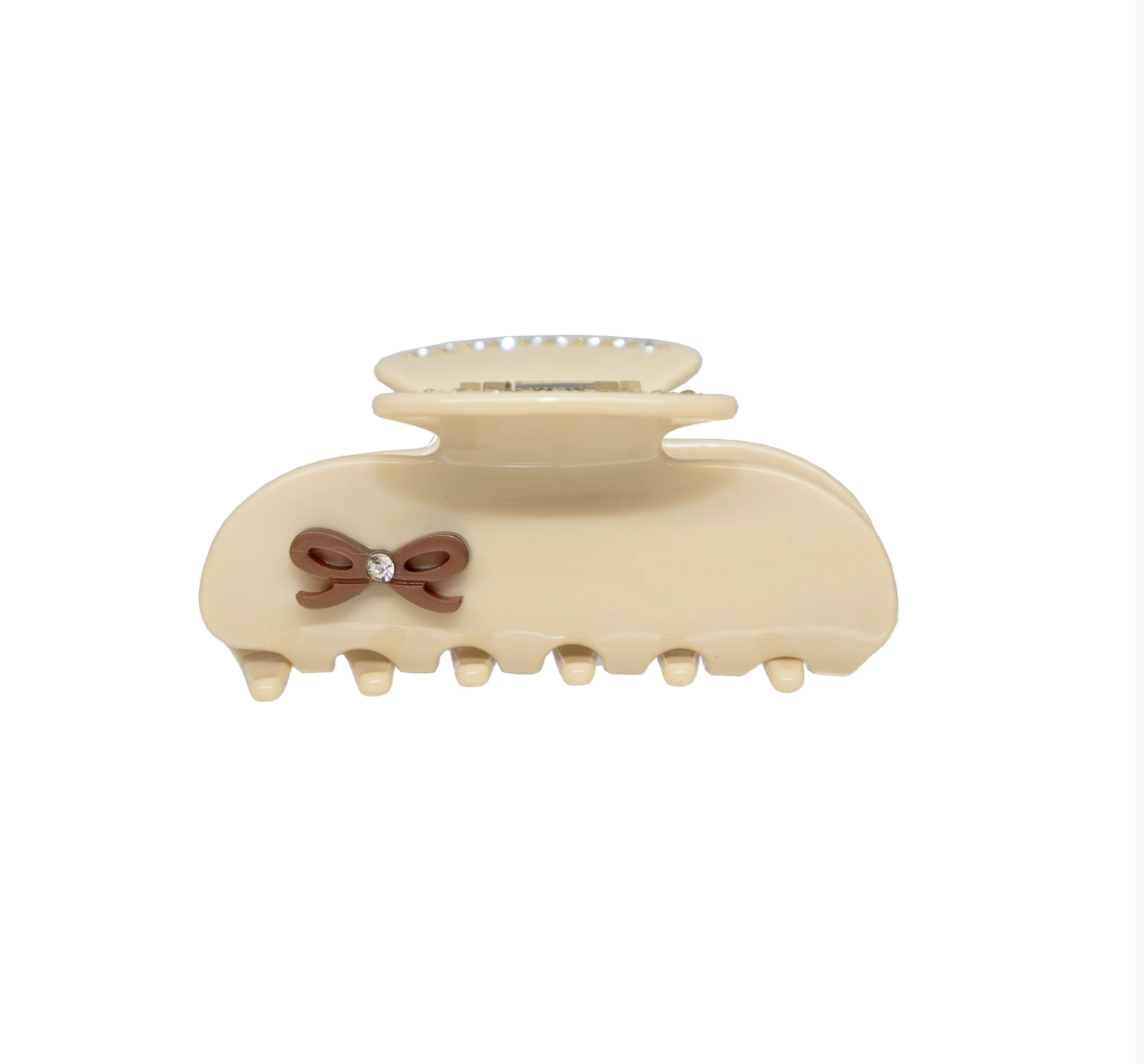 Charm Clip in Vanilla Bow